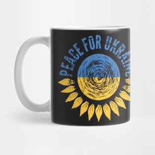 Peace for Ukraine sunflower Mug